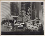 General Frank Armstrong at desk